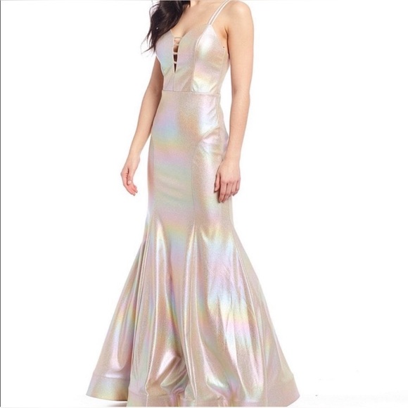 City Vibe Dresses & Skirts - Nwt! City Vibe iridescent rainbow pearl prom dress gown 3